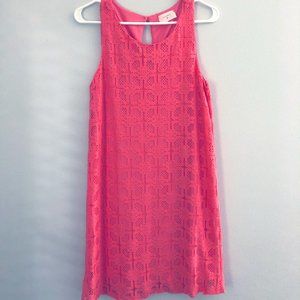 Everly Coral Lace Sheath Dress